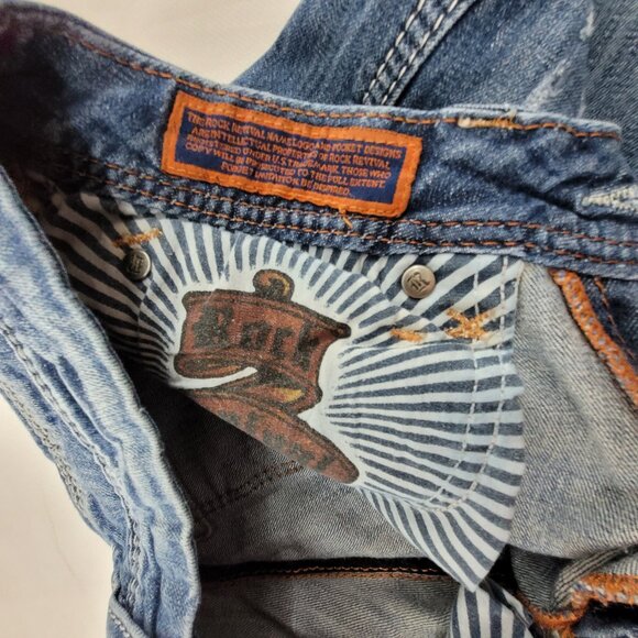 ROCK REVIVAL Jeans Women's 30 Blue Medium Wash 30x33 Hazel Straight Leg - Picture 13 of 16